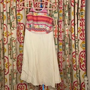 Willow & Clay halter top dress with embroidery